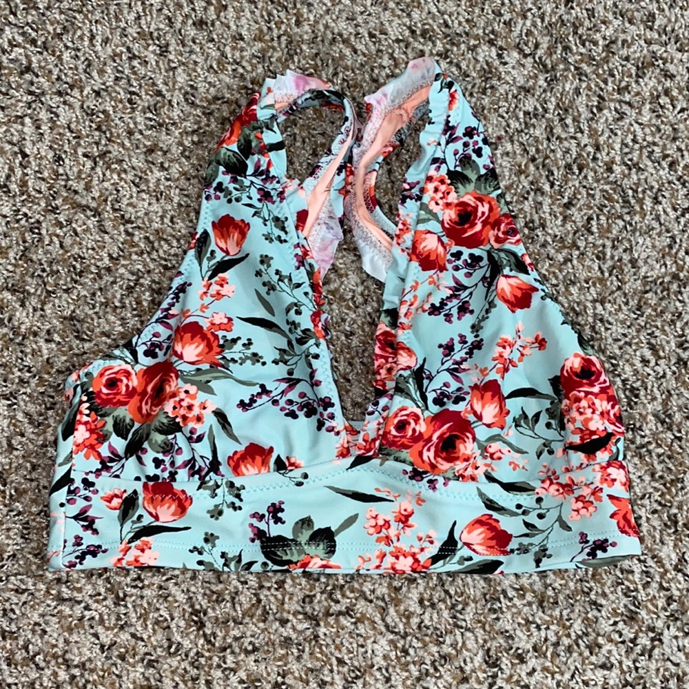 Floral bikini top